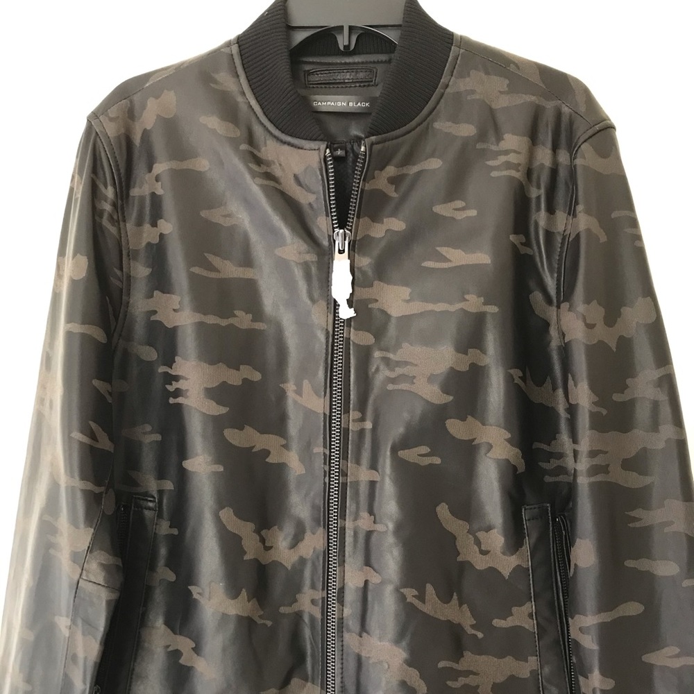 Campaign Black Men’s Leather Varsity Jacket